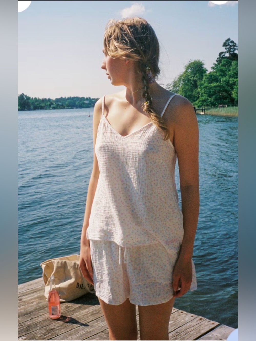 Djerf MUSLIN STRAP TOP SUMMER FIELD M BNWT - Picture 2 of 6